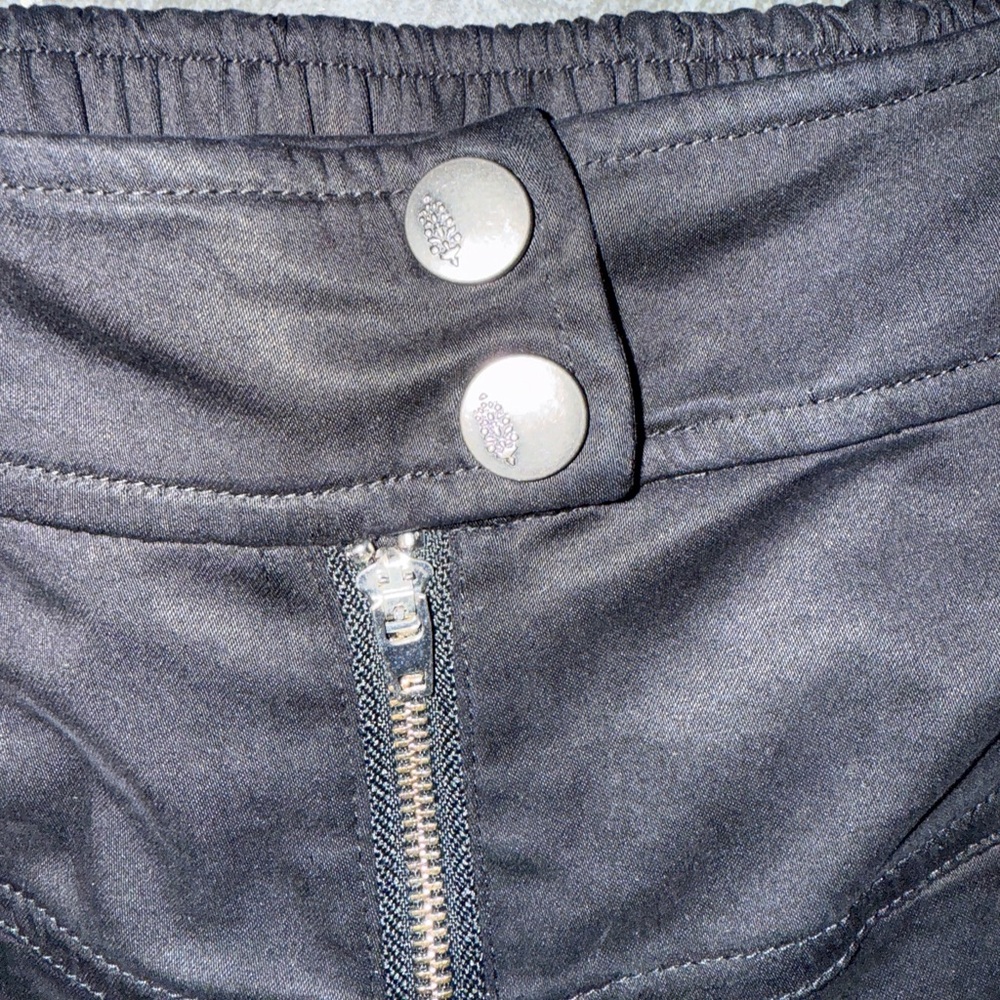 Free People Black Capri Pants with Zipper Accents - Picture 8 of 15